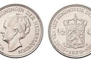 1/2 gulden 1929  PR/XF