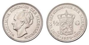 1/2 gulden 1930 PR/XF