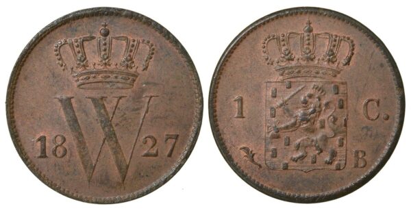 1 cent 1821-1828-Brussel-willem I2