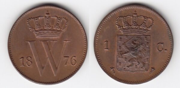 1 cent 1873-1884 groot willem III21