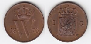 1 cent 1876 groot  PR