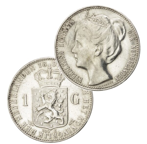 1 gulden Wilhelmina 18986