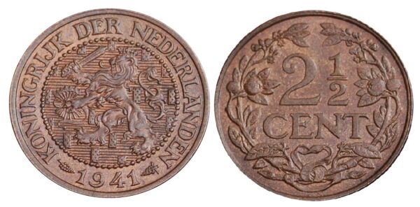 2 1-2 cent 1941 wilhelmina 238