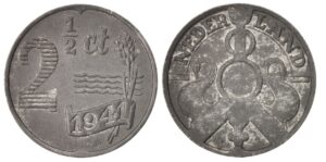 2 1/2 cent 1941  PR/XF  zink