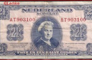 2 1/2 gulden P15-1b 1945 FR/ZFR