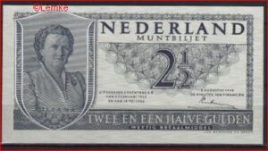 2 1/2 gulden 8-8-1949 16-1b UNC