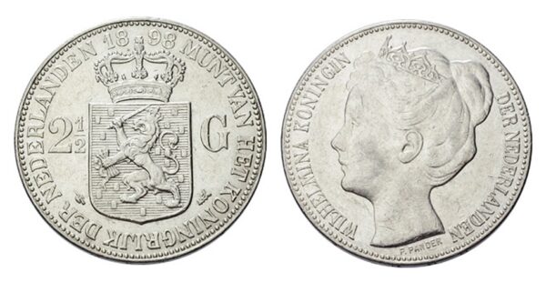 2 1-2 gulden wilhelmina 1898
