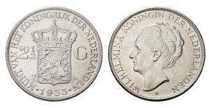2 1/2 gulden 1933  PR/XF