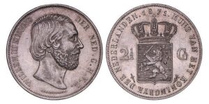 2 1/2 gulden 1874  ZFR+  Klaverblad