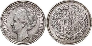 25 cent 1944PE PR/XF+