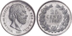 25 cent 1890 zonder punt  FR+