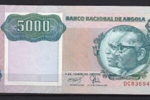 5000 Kwanzas 1991  P 130-b  UNC