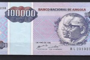 100.000 Kwanzas Reajustados 1995  P 139  UNC