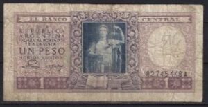 1 peso 1955  P 260-b  FR
