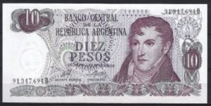 10 pesos 1973 P 295 UNC