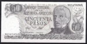 50 pesos 1976  P 301-b  UNC