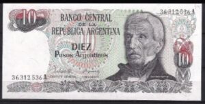10 pesos argentinos 1983 P 313-a2