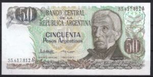 50 pesos argentinos 1983  P 314-a  UNC
