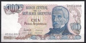 100 pesos argentinos 1983 P 315-a UNC