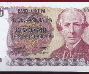 5.000 Pesos Argentinos 1984  P 318-a  aUNC