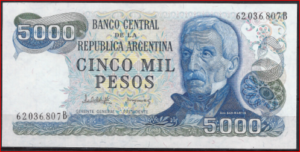 5.000 Pesos 1977 P 305-a UNC