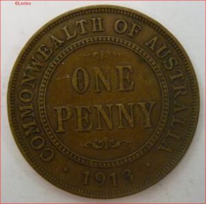 One Penny 1913  KM 23  ZFR+