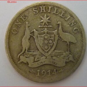One Shilling 1914 KM 26 ZFR-