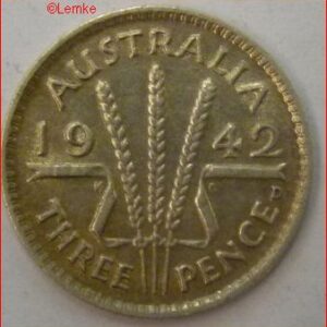 3 Pence 1942D KM 37 XF
