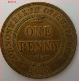 One Penny 1911  KM 23  UNC