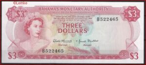 3 Dollars 1968 P 28-a UNC