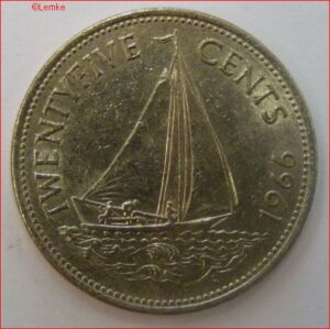 25 Cents 1966  KM 6  XF