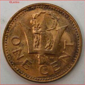 One Cent 1973  KM 10  BU