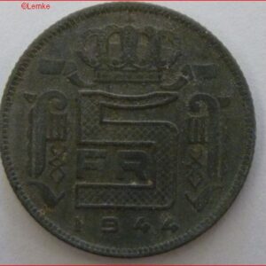 5 Frank 1944  KM 129.1  PR/XF