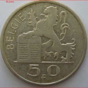 50 Frank 1951  KM 137  PR/XF-  Zilver