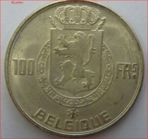 100 Frank 1950  KM 138.1  PR/XF  Zilver