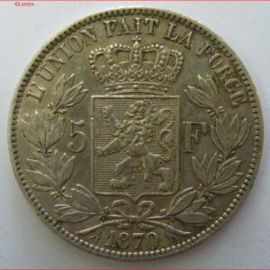 5 Frank 1870  KM 24  PR/XF+