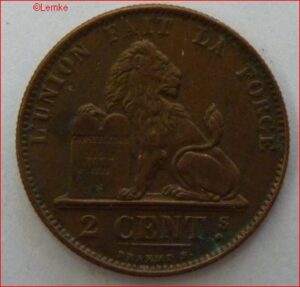 2 Centimes 1873  KM 356.1  PR/XF
