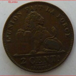 2 Centimes 1909  KM 35.1  PR/XF