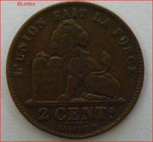 2 Centimes 1902  KM 36  PR/XF