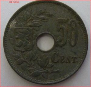 50 Centimes 1918  KM 83  PR/XF  Zink