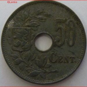 50 Centimes 1918  KM 83  PR/XF  Zink