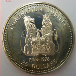 25 Dollars 1978  KM 54  UNC-  Zilver