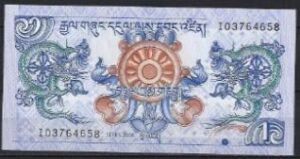 1 ngultrum P27-a 2006 UNC