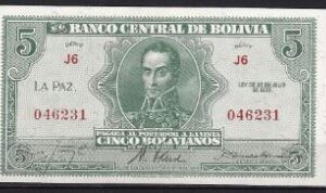 5 bolivianos 1928  P 129-a2  UNC
