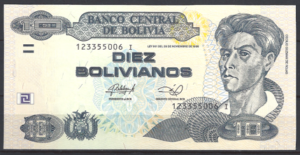 10 Bolivianos 2013  P 238A  UNC