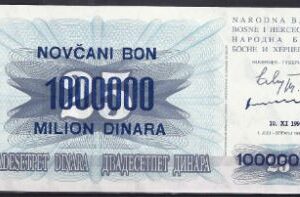 1000000 dinara  P35b  1993  UNC