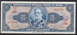 20 cruzeiros 1963 P 168-b UNC