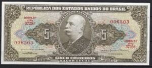 5 cruzeiros 1964 P 176-c UNC