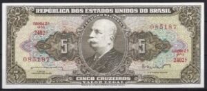 5 cruzeiros 1964 P 176-b UNC