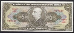 5 cruzeiros 1964  P 176-d  UNC